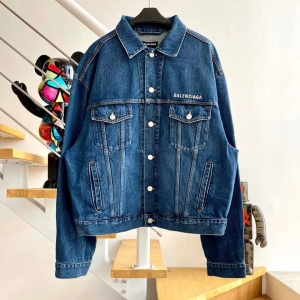 계단집 발렌시아가 데님자켓 앞뒤자수로고