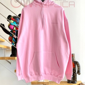 계단집 발렌시아가 핑크 앞뒤로고 후드티