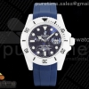 5GF 롤렉스 서브마리너 화이트세라믹케이스 다크블루다이얼 블루러버스트랩 Submariner 40mm White Ceramic 5GF Best Edition Dark Blue Dial on Blue Rubber Strap SA3135