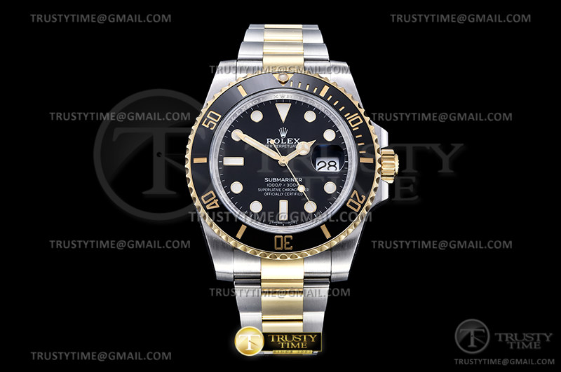 CLEANF 클린공장 롤렉스 서브마리너 옐로우골드콤비 블랙다이얼 스틸브레이슬릿 Submariner 116613LN 904L YG/SS Blk CLEAN VR3135