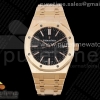APSF V3 오데마피게 로얄오크 15400 로즈골드 블랙다이얼 스틸브레이슬릿  Royal Oak 41mm 15400 RG APSF 1:1 Best Edition Black Textured Dial on RG Bracelet SA3120 Super Clone V3