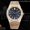 APSF V2 오데마피게 로얄오크 15510 로즈골드 블루다이얼 스틸브레이슬릿 Royal Oak 15510 RG APSF 1:1 Best Edition Blue Dial on RG Bracelet SA4302 Super Clone V2 (SW Dial)