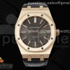 APSF V4 오데마피게 로얄오크 15400 로즈골드 텅스텐 그레이다이얼 블랙가죽스트랩  Royal Oak 41mm 15400 RG APSF 1:1 Best Edition Gray Dial on Black Leather Strap SA3120 Super Clone V4 (Gain Weight)