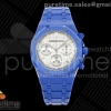 APSF 오데마피게 로얄오크 크로노 26240 블루세라믹 실버다이얼 세라브레이슬릿  Royal Oak Chrono 26240 Blue Ceramic APSF 1:1 Best Edition Silver Dial on Bracelet SA4401 Super Clone