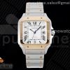 3KF 까르띠에 산토스 라지 로즈골드콤비 화이트다이얼 스틸브레이슬릿 Santos de Cartier 40mm SS 3KF 1:1 Best Edition White Dial RG Bezel on SS Bracelet MIYOTA 9015