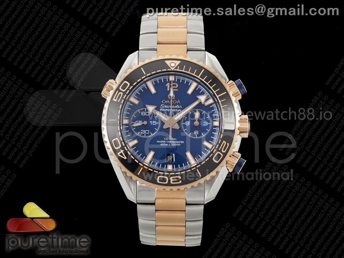VRF 오메가 씨마스터 600M 로즈골드콤비 블랙인서트 블루다이얼 스틸브레이슬릿  Seamaster 600m Chrono SS/RG VRF 1:1 Best Edition Blue Dial on SS/RG Bracelet A9900