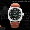 HWF 파네라이 라디오미르  45미리 PAM753 블랙다이얼 브라운가죽스트랩  PAM753 Radiomir HWF Best Edition Black Dial on Brown Leather Strap A6497