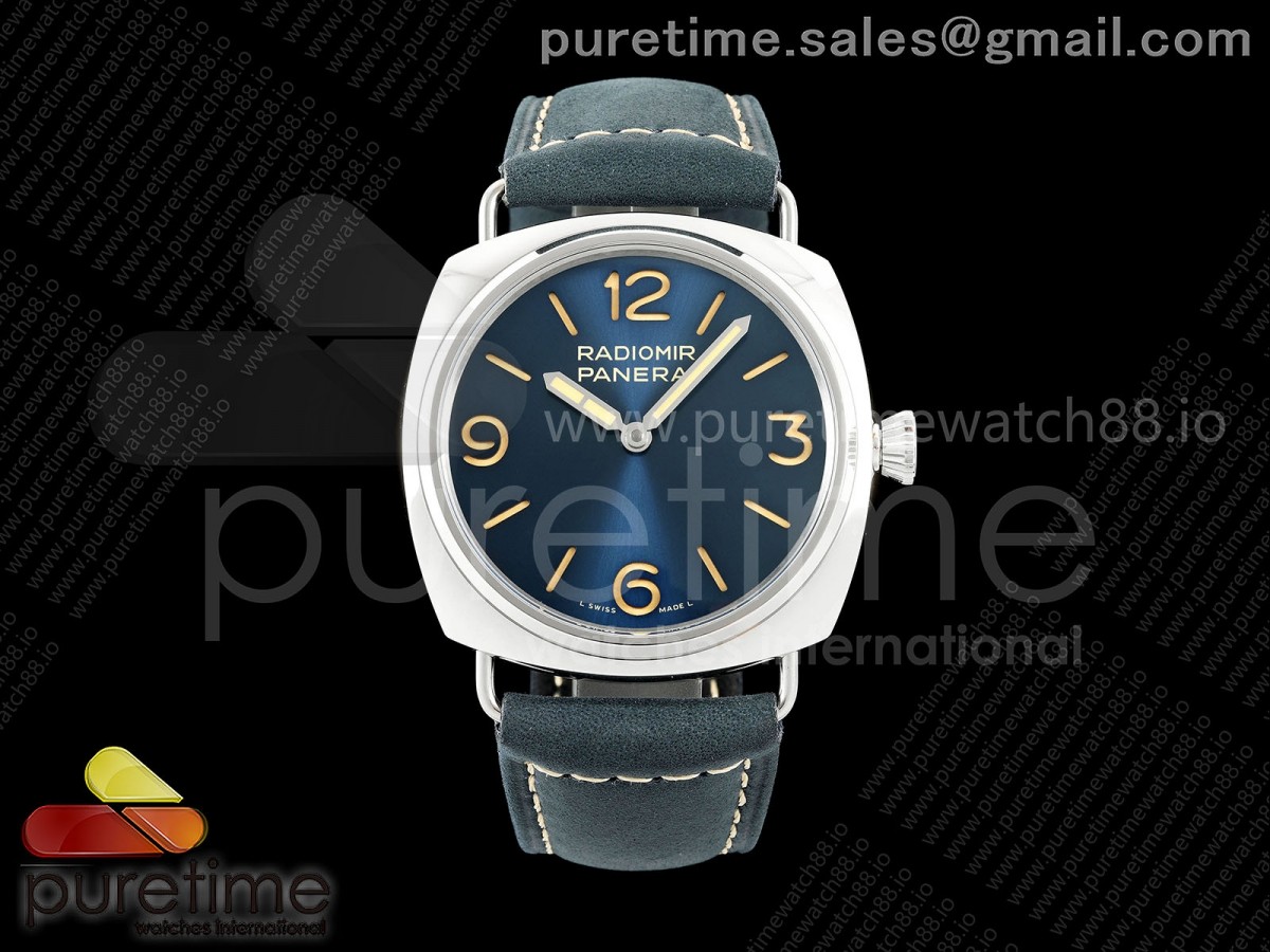 HWF 파네라이 라디오미르 45미리 PAM1383 블루다이얼 블루가죽스트랩 PAM1383 Radiomir HWF Best Edition Blue Dial on Blue Asso Strap A6497