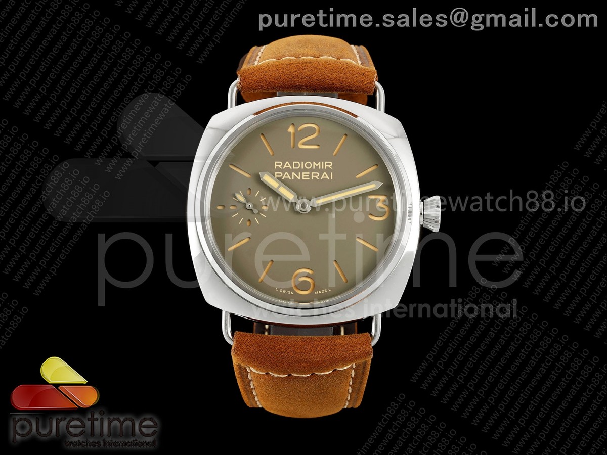 HWF 파네라이 라디오미르 45미리 PAM1385 브라운다이얼 브라운가죽스트랩 PAM1385 Radiomir HWF Best Edition Brown Dial on Brown Asso Strap A6497