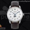 APSF 론진 마스터 문페이즈 화이트다이얼 브라운가죽스트랩 Master Moonphase SS APSF 1:1 Best Edition White Numeral Dial on Brown Leather Strap AL899