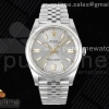 EWF 롤렉스 오이스터 퍼페츄얼41 실버다이얼 쥬빌레브레이슬릿 Oyster Perpetual 41mm 124300 EWF Best Edition Silver Dial on SS Jubilee Bracelet A3230