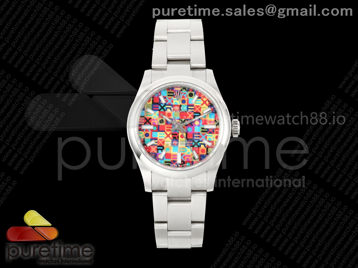 EWEF 롤렉스 오이스터 퍼페츄얼 31미리 멀티컬러기념다이얼 스틸브레이슬릿 Oyster Perpetual 31mm 277200 EWE Best Edition Rolex Anniversary Dial on SS Bracelet A2232