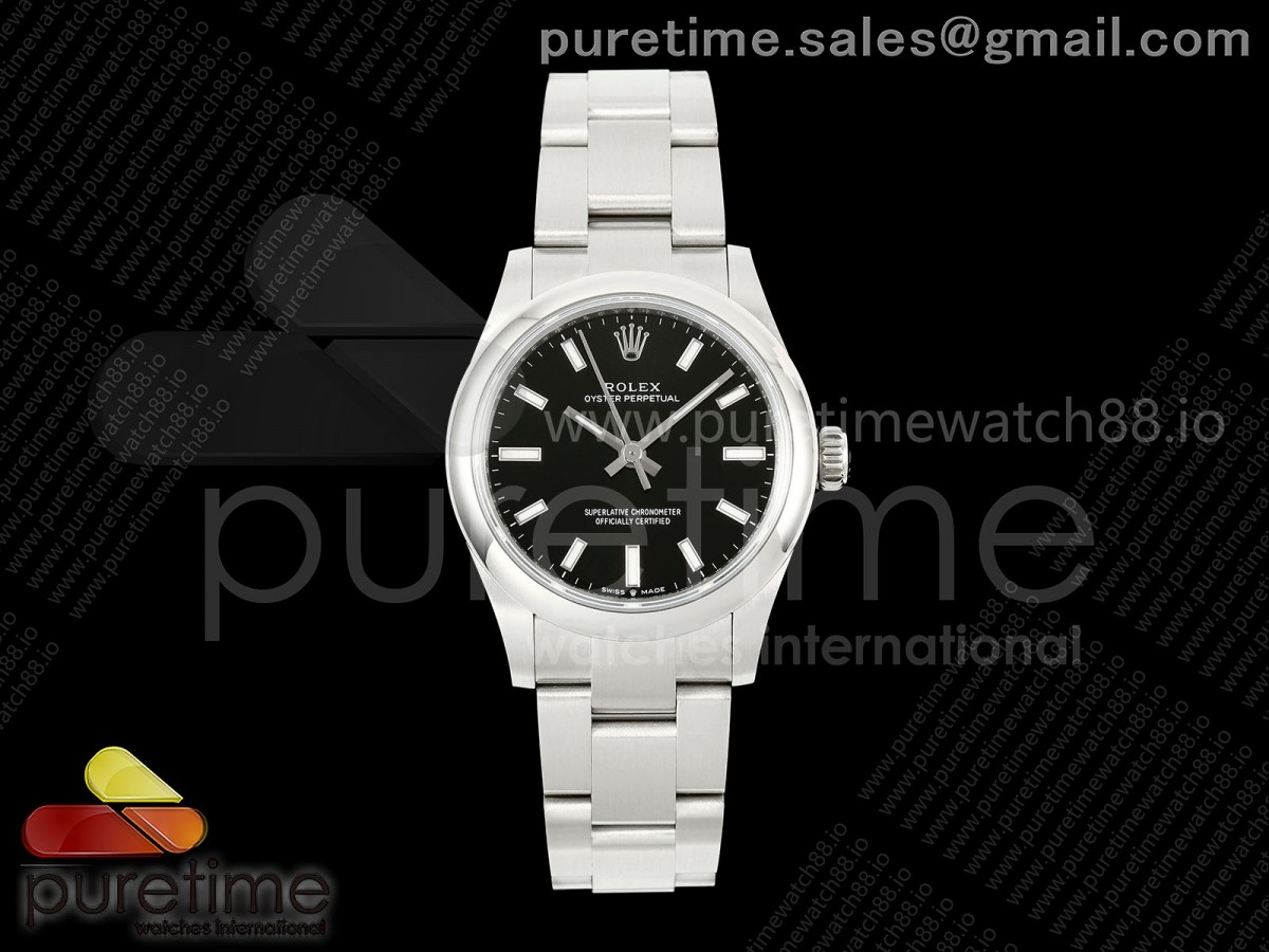EWEF 롤렉스 오이스터 퍼페츄얼 31미리 블랙다이얼 스틸브레이슬릿 Oyster Perpetual 31mm 277200 EWE Best Edition Black Dial on SS Bracelet A2232