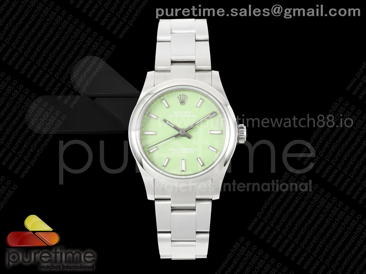 EWEF 롤렉스 오이스터 퍼페츄얼 31미리 아보카도다이얼 스틸브레이슬릿 Oyster Perpetual 31mm 277200 EWE Best Edition Avocado Dial on SS Bracelet A2232
