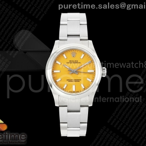 EWEF 롤렉스 오이스터 퍼페츄얼 31미리 옐로우다이얼 스틸브레이슬릿  Oyster Perpetual 31mm 277200 EWE Best Edition Desert Dial on SS Bracelet A2232