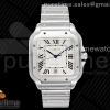 GF V2 까르띠에 산토스 라지 화이트다이얼 스틸브레이슬릿 Santos de Cartier 40mm SS GF 1:1 Best Edition White Dial on SS SmartLinks Bracelet MIYOTA 9015 V2 (Free Leather)