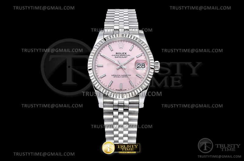 EWF 롤렉스 데이저스트31 레이디 핑크다이얼 스틸브레이슬릿 EWF Factory Midsize 31mm DateJust DJ Midsize 31mm Jub Flt SS/SS Pink/Stk EWF A2688