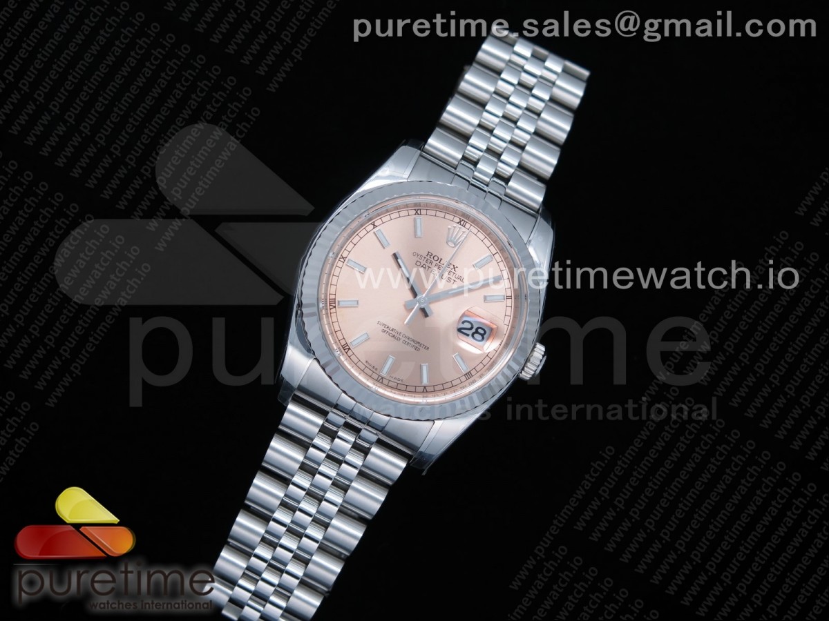 ARF V3 롤렉스 데이저스트36 핑크다이얼 쥬빌레브레이슬릿 DateJust 36 SS 116234 ARF 1:1 Best Edition 904L Steel Pink Dial on Jubilee Bracelet SH3135 V3