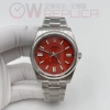 (당발) EWF 롤렉스 오이스터 퍼페츄얼 레드다이얼 스틸브레이슬릿 (6시인덱스 미세기움)
