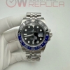 (#국내# 당발) CLEANF 클린공장 롤렉스 지엠티마스터2 블루/블랙인서트 블랙다이얼 스틸블레이슬릿 배트걸