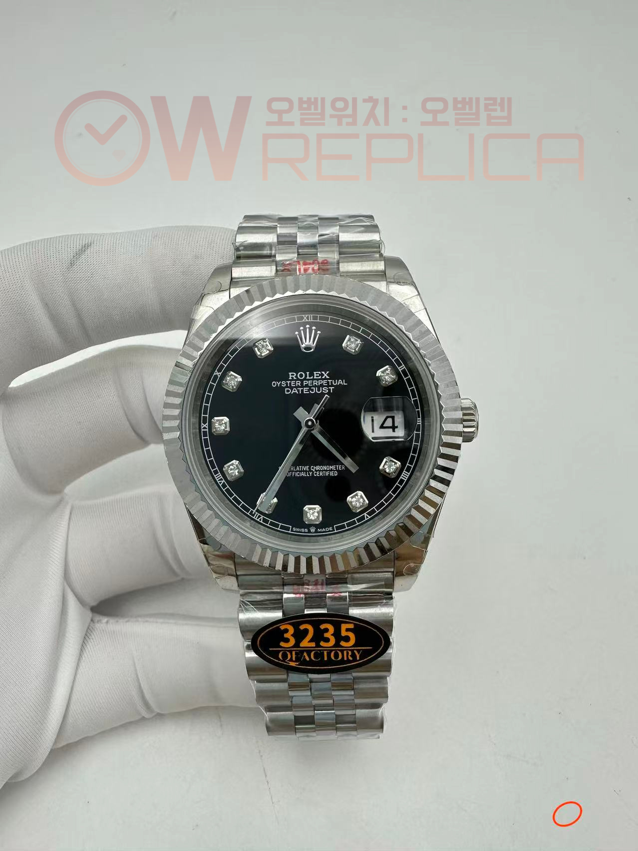 (#국내# 당발) QF 롤렉스 데이저스트41 블랙텐포인트다이얼 스틸브레이슬릿 149g