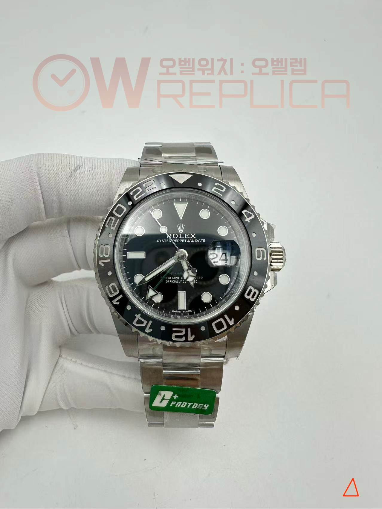 (#국내# 당발) C+F 롤렉스 지엠티마스터 블랙인서트 블랙다이얼 스틸브레이슬릿