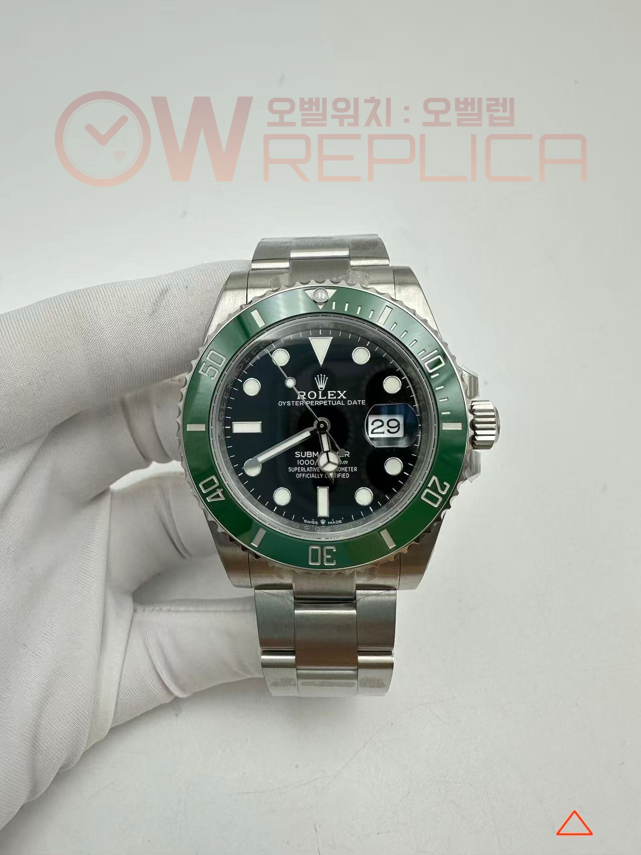 (#국내# 당발) VSF 롤렉스 신형 서브마리너 그린인서트 스틸브레이슬릿 스벅