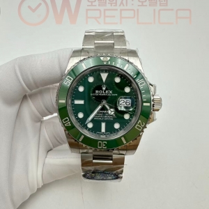(#국내# 당발) 구.클린공장 V2 롤렉스 서브마리너 그린인서트 그린다이얼 스틸브레이슬릿 헐크
