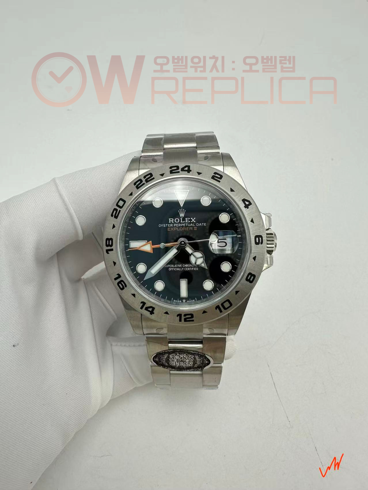 (#국내# 당발) 구. 클린공장 롤렉스 익스플로러2 42미리 블랙다이얼 스틸브레이슬릿