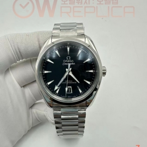 (당발) VSF 오메가 씨마스터 아쿠아테라 150M 38미리 블랙다이얼 스틸브레이슬릿