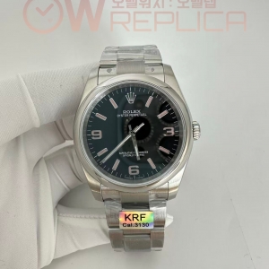 (#국내# 당발) KRF 롤렉스 오이스터 퍼페츄얼36 블랙/핑크다이얼 스틸브레이슬릿