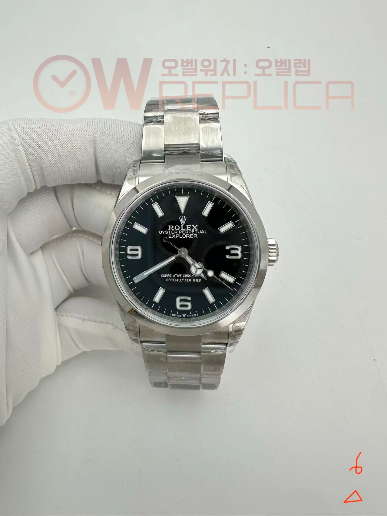 (#국내# 당발) VSF 롤렉스 익스플로러36 블랙다이얼 스틸브레이슬릿