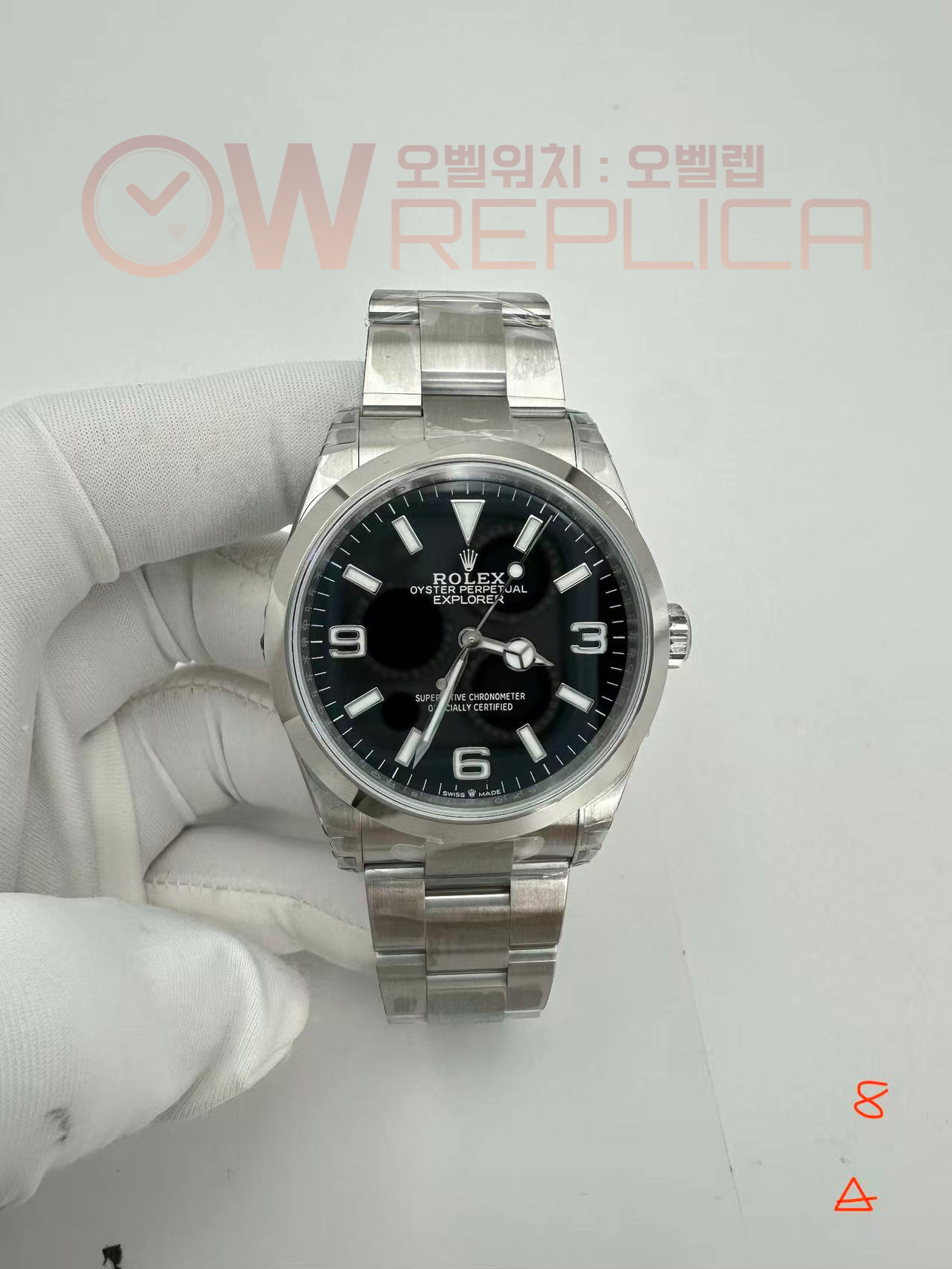 (#국내# 당발) VSF 롤렉스 익스플로러36 블랙다이얼 스틸브레이슬릿