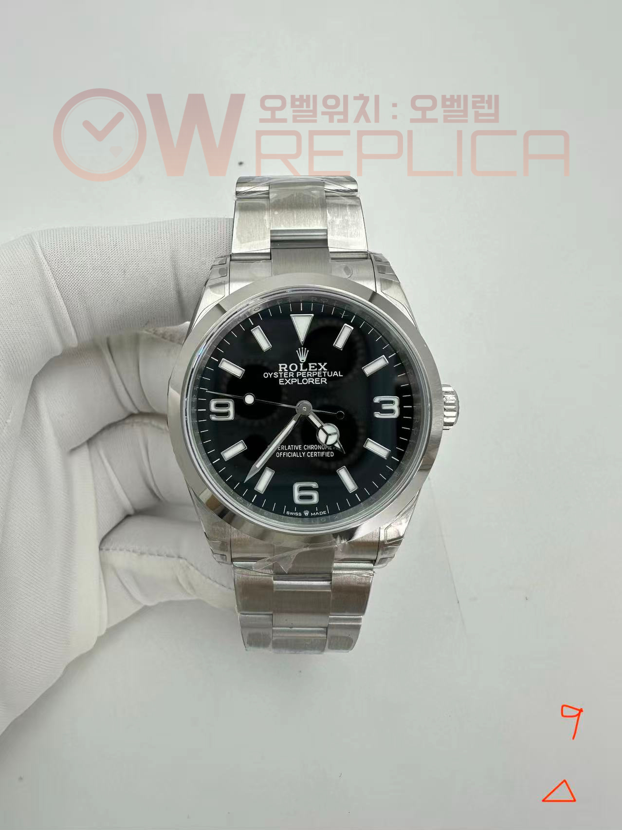 (#국내# 당발) VSF 롤렉스 익스플로러36 블랙다이얼 스틸브레이슬릿