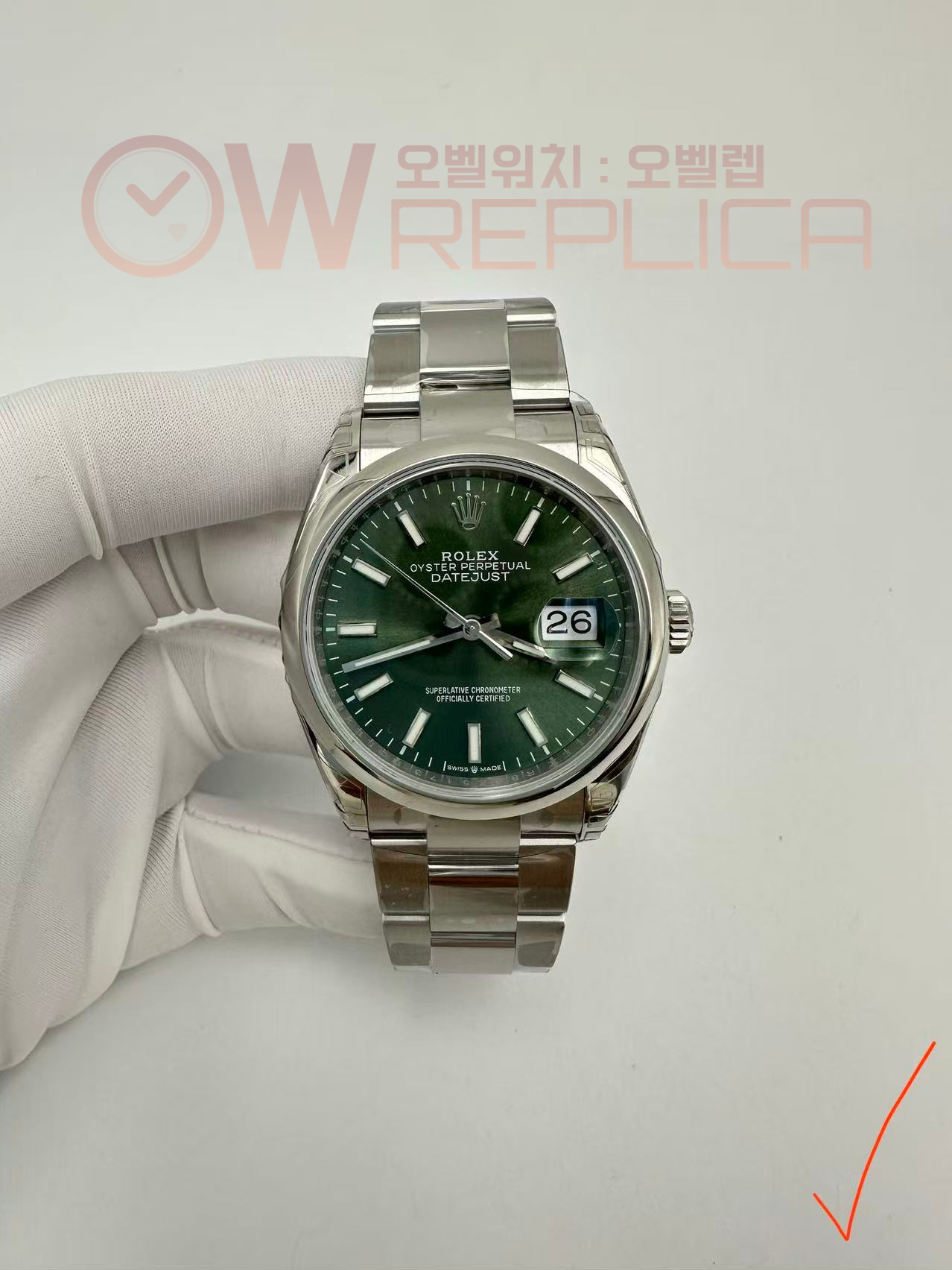 (#국내# 당발) VSF 롤렉스 데이저스트36 그린다이얼 돔베젤 오이스터브레이슬릿