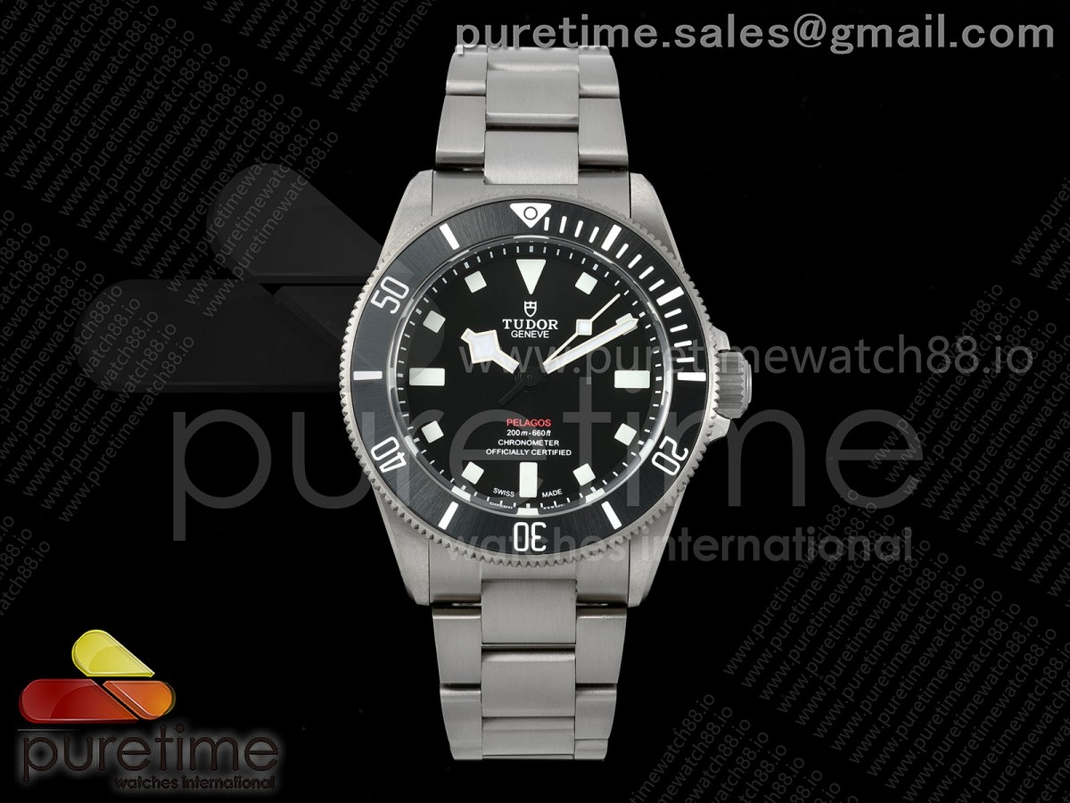ZF V2 튜더 펠라고스 티타늄 39미리 블랙다이얼 스틸브레이슬릿 Pelagos 39mm Titanium ZF 1:1 Best Edition Black Dial on Titanium Bracelet A2824 V2