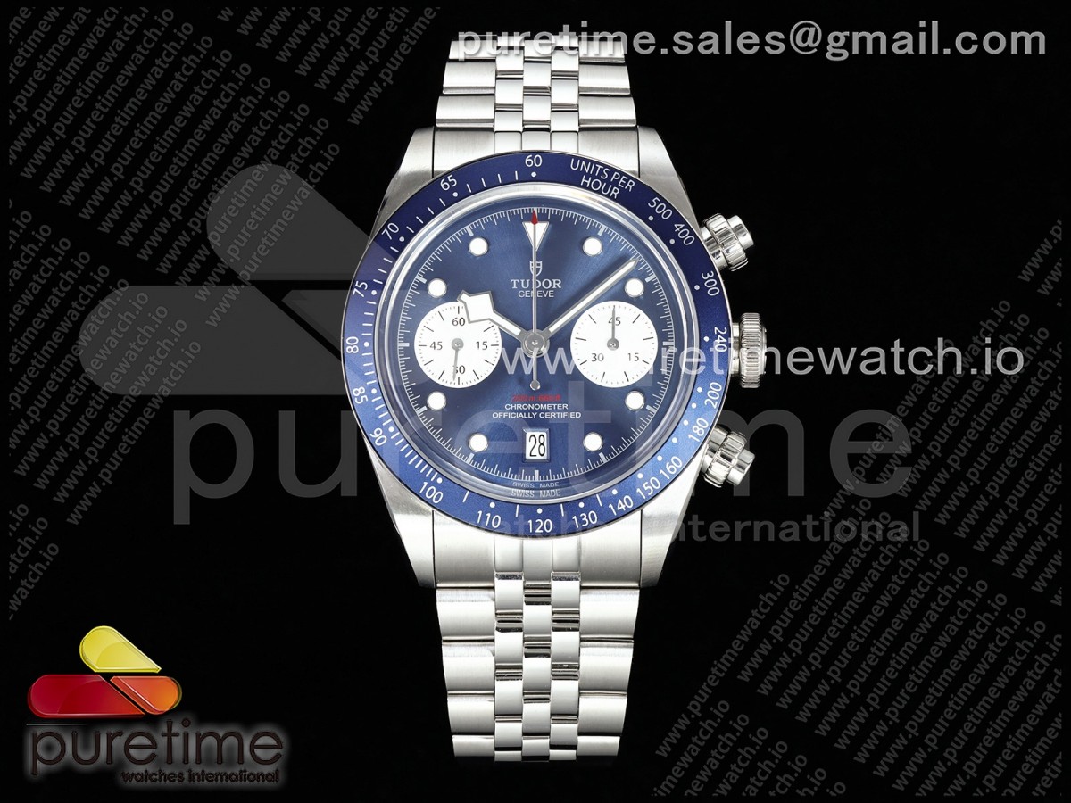 ZF 튜더 블랙베이 크로노 41미리 블루다이얼 스틸브레이슬릿 Black Bay Chrono SS ZF 1:1 Best Edition Blue/White Dial on SS Bracelet A7750
