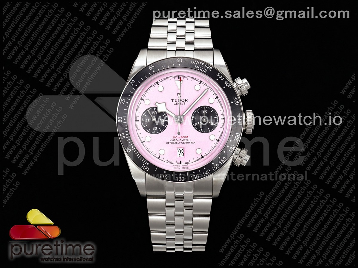 ZF 튜더 블랙베이 크로노 41미리 핑크다이얼 스틸브레이슬릿 Black Bay Chrono SS ZF 1:1 Best Edition Pink Dial on SS Bracelet A7750