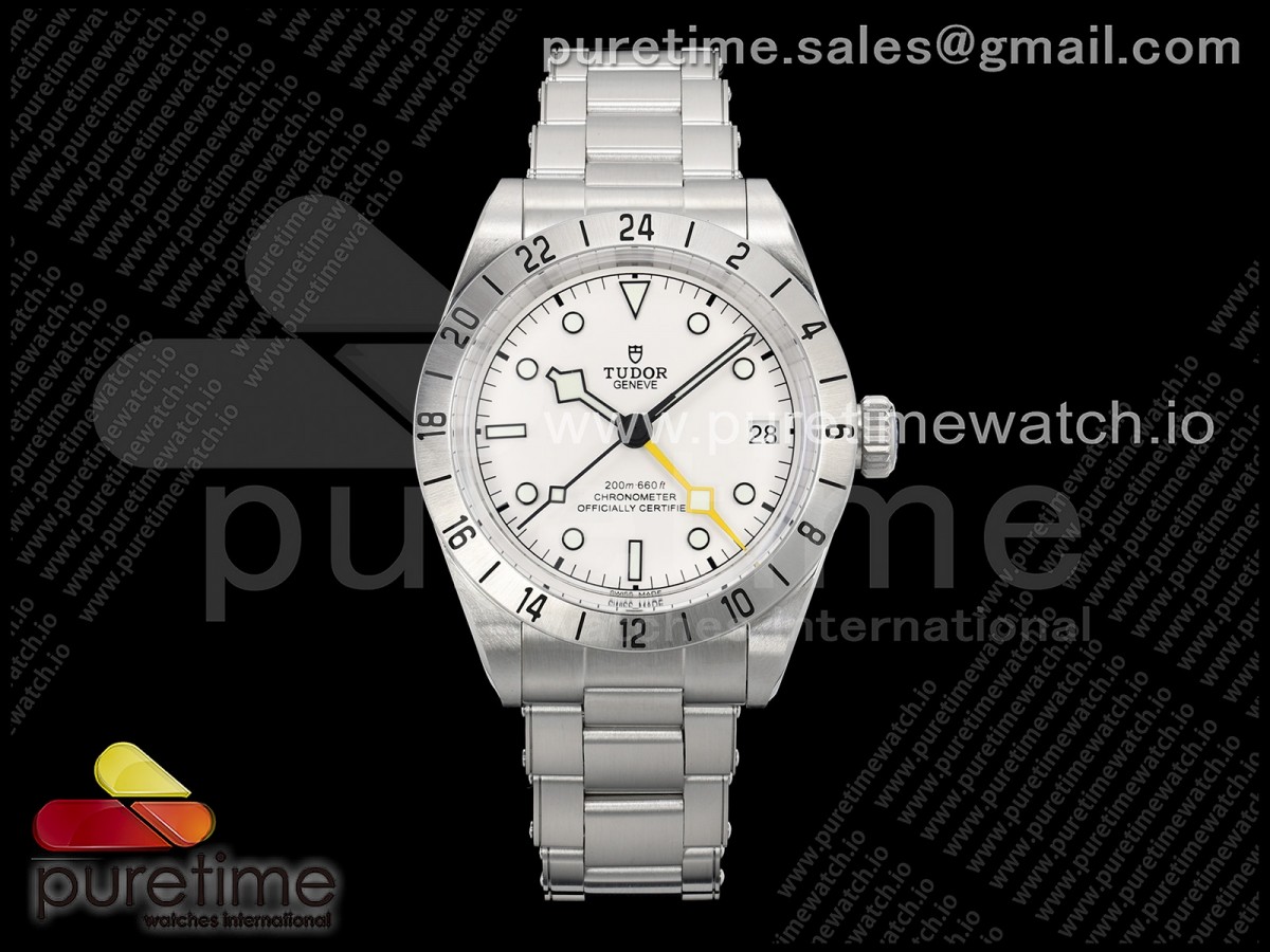 ZF 튜더 블랙베이 프로 지엠티 화이트다이얼 스틸브레이슬릿  Black Bay Pro GMT SS ZF 1:1 Best Edition White Dial on SS Bracelet VR3186