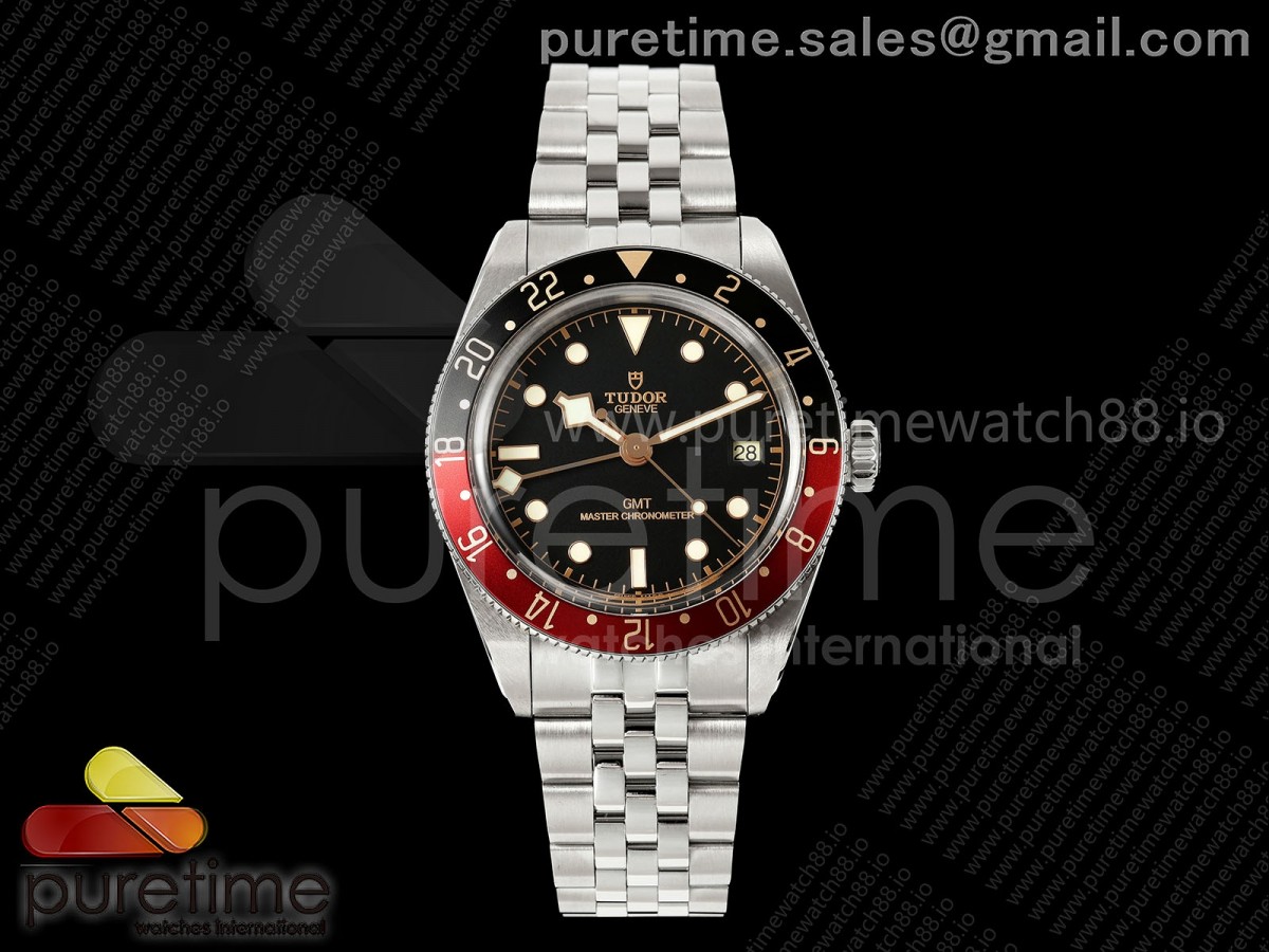 ZF 튜더 블랙베이58 블랙/레드인서트 블랙다이얼 쥬빌레브레이슬릿 Black Bay 58 GMT Black/Red SS ZF 1:1 Best Edition Black Dial on SS Bracelet A2836