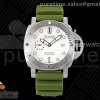 TTF 파네라이 섭머저블 44미리 PAM1226 화이트다이얼 그린러버스트랩 PAM1226 V SS TTF 1:1 Best Edition on Green Rubber Strap P900