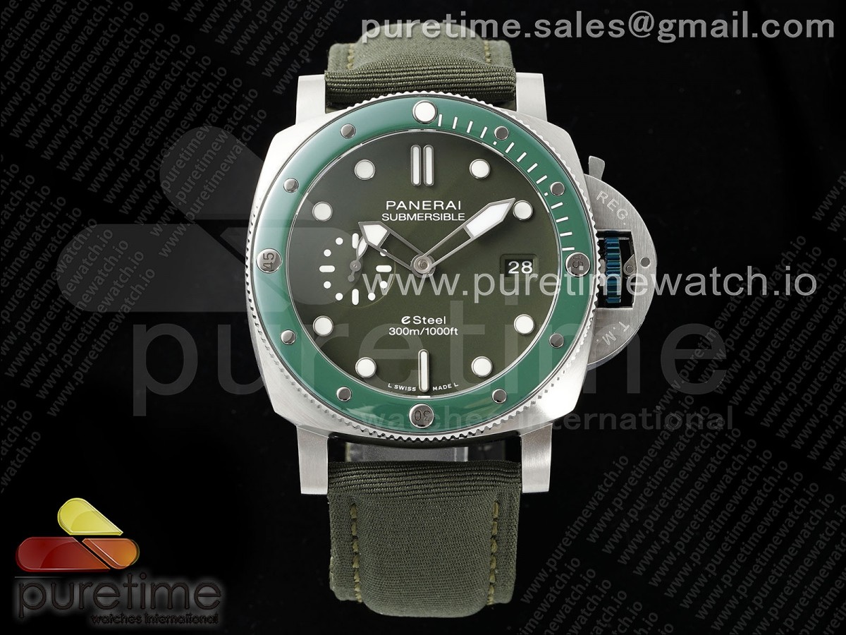 TTF 파네라이 섭머저블 44미리 PAM1287 그린다이얼 그린나일론스트랩 PAM1287 V TTF 1:1 Best Edition Green Dial on Green Nylon Strap A900