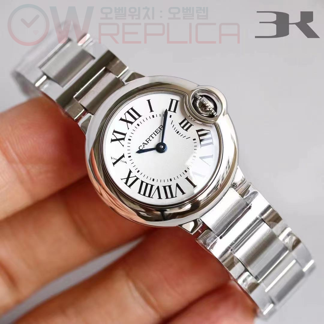 3KF 까르띠에 발롱블루 28미리 화이트다이얼 스틸브레이슬릿 Balon Bleu Ladies 28mm SS/SS Wht 3KF Swiss Qtz