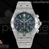 TF V2 브라이틀링 크로노맷B01 42미리 그린/블랙다이얼 스틸브레이슬릿  Chronomat B01 42mm SS TF 1:1 Best Edition Green/Black Dial on SS Bracelet A7750 V2