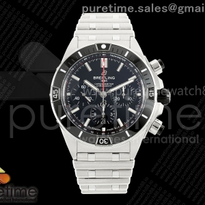 TF 브라이틀링 슈퍼 크로노맷 B01 44미리 블랙다이얼 스틸브레이슬릿 Super Chronomat B01 44 SS TF 1:1 Best Edition Black Dial on SS Bracelet A7750