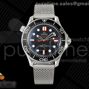 ORF 오메가 씨마스터 300M 다이버 블랙/오렌지다이얼 메쉬브레이슬릿 Seamaster 300M Diver SS ORF 1:1 Best Edition Black/Orange Dial on SS Mesh Bracelet OR8806 Super Clone