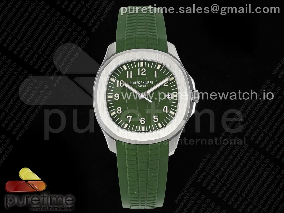 ZF V2 파텍필립 아쿠아넛 5168 그린다이얼 그린러버스트랩 Aquanaut 5168G SS ZF 1:1 Best Edition Green Dial on Green Rubber Strap 330CS V2