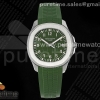 ZF V2 파텍필립 아쿠아넛 5168 그린다이얼 그린러버스트랩 Aquanaut 5168G SS ZF 1:1 Best Edition Green Dial on Green Rubber Strap 330CS V2