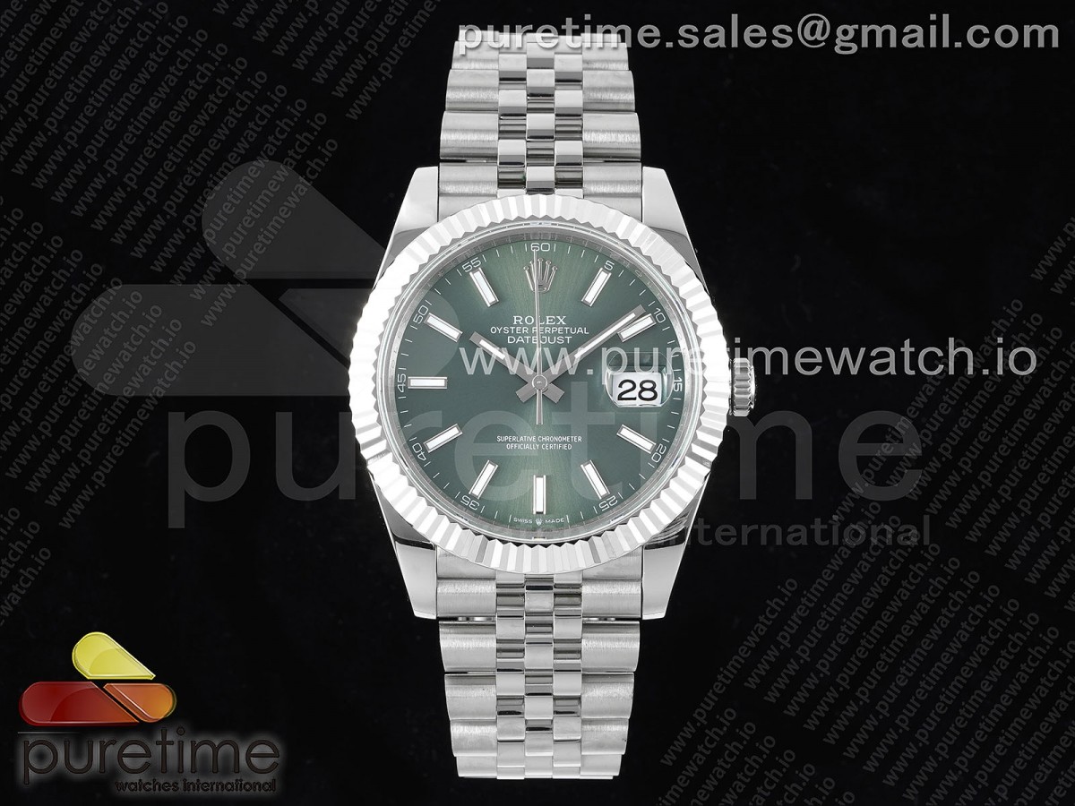 GMF 롤렉스 데이저스트41 그린다이얼 스틸브레이슬릿 DateJust 41 126334 JDF 1:1 Best Edition 904L Steel Green Dial on SS Jubilee Bracelet VR3235