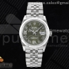 GMF 롤렉스 데이저스트36 그린로만다이얼 스틸브레이슬릿 Datejust 36 SS 904L Steel JDF 1:1 Best Edition Green Dial Diamonds 6/9 Markers on SS Bracelet VR3235